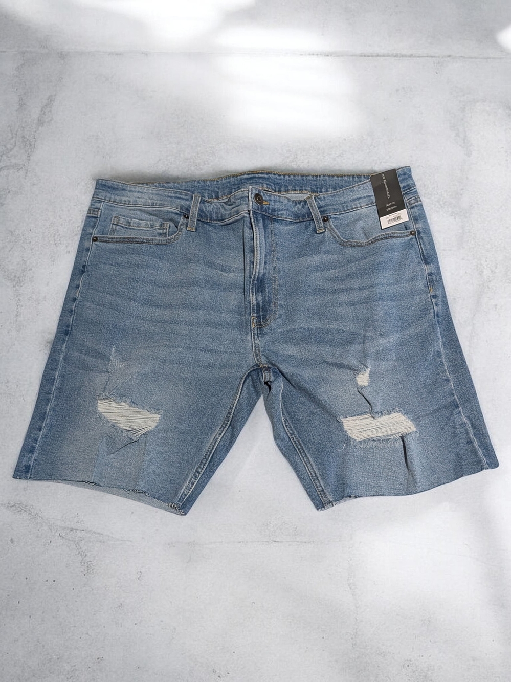 No Boundaries Light Blue Distressed Denim Shorts